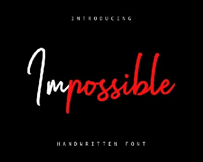 Impossible Script font