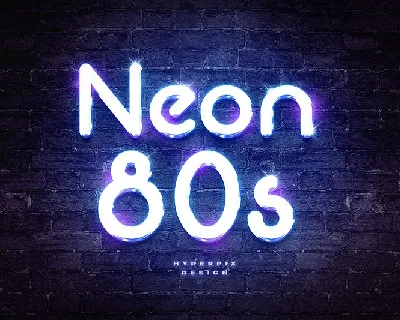 Neon 80s font