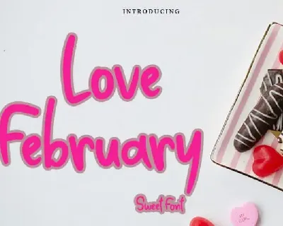 Love February Display font