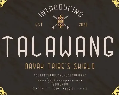 Talawang Display font