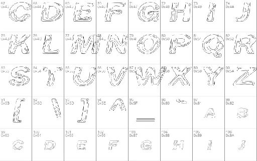 Line Etch font