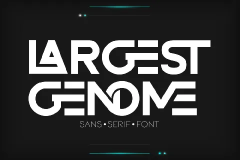 Largest Genome font