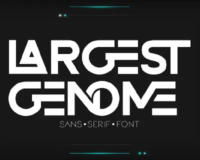 Largest Genome font