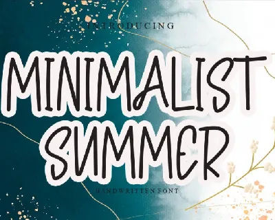 Minimalist Summer font