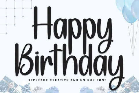 Happy Birthday Display font