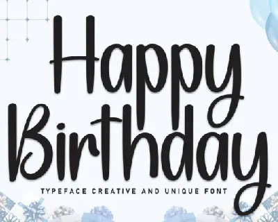 Happy Birthday Display font