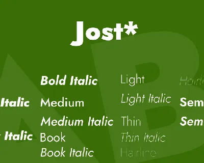 Jost* font