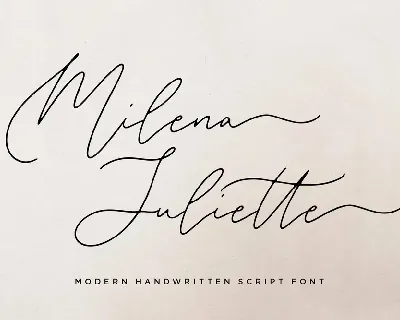 Milena Juliette font