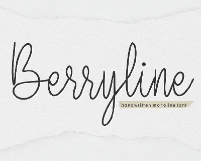 Berryline font