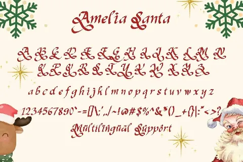 Amelia Santa font