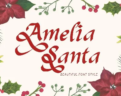 Amelia Santa font