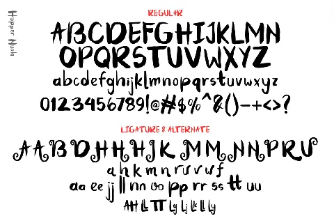 Hupper Nush Demo font