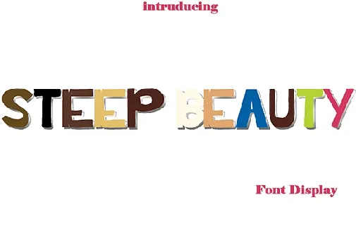 Steep Beauty font
