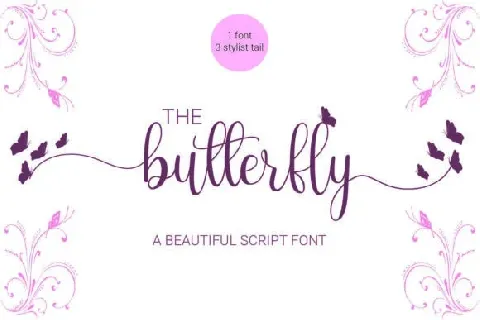 The Butterfly Calligraphy font