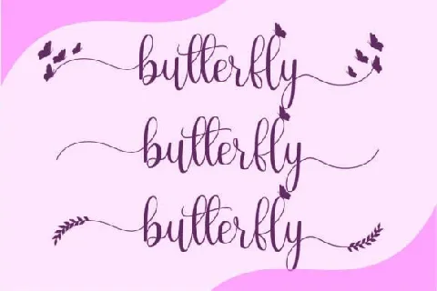 The Butterfly Calligraphy font