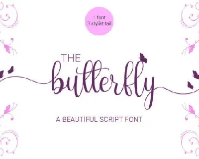 The Butterfly Calligraphy font