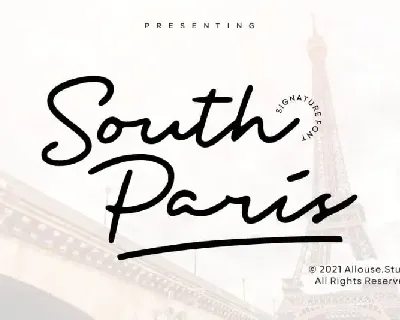 South Paris Handwritten font
