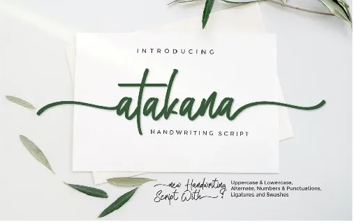 Atakana Script font
