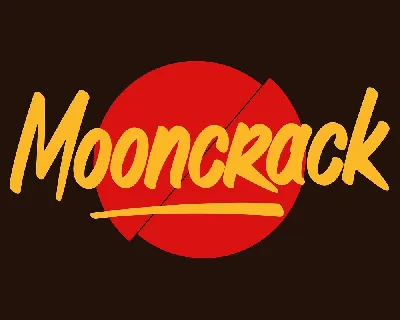 Mooncrack font