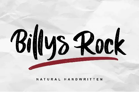 Billys Rock font