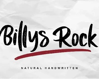 Billys Rock font