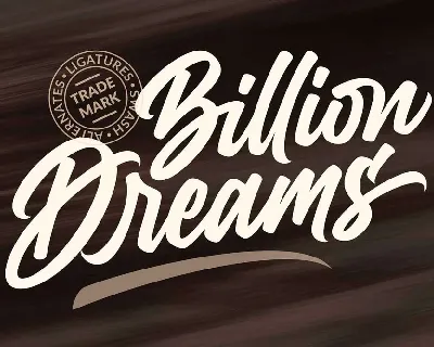 Billion Dreams Script font