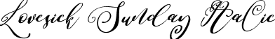 Lovesick Sunday Italic font - Lovesick Sunday Italic TTF.ttf