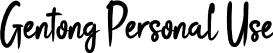 Gentong Personal Use font - Gentong-PersonalUse.otf