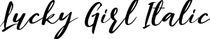 Lucky Girl Italic font - Lucky Girl Italic - TTF.ttf