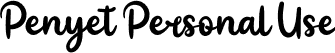 Penyet Personal Use font - Penyet-PersonalUse.otf