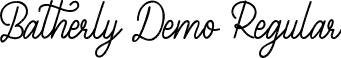 Batherly Demo Regular font - BatherlyDemoRegular.ttf