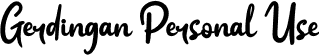 Gerdingan Personal Use font - Gerdingan-PersonalUse.otf