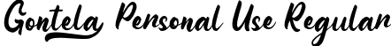 Gontela Personal Use Regular font - Gontela.ttf