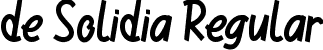 de Solidia Regular font - deSolidia.ttf