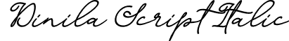 Dinila Script Italic font - Dinila Script Italic OTF.otf