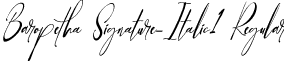 Baropetha Signature_Italic1 Regular font - Baropetha Signature_Italic1 - OTF.otf