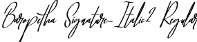 Baropetha Signature_Italic2 Regular font - Baropetha Signature_Italic2 - OTF.otf