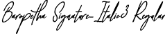 Baropetha Signature_Italic3 Regular font - Baropetha Signature_Italic3 - OTF.otf