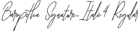 Baropetha Signature_Italic4 Regular font - Baropetha Signature_Italic4 - OTF.otf