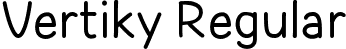 Vertiky Regular font - Vertiky.ttf