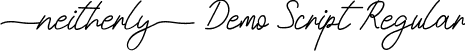 Neitherly Demo Script Regular font - NeitherlyDemoScript.ttf