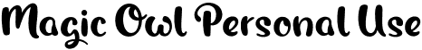 Magic Owl Personal Use font - MagicOwl-PersonalUse.otf