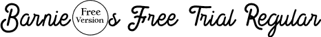 Barnie's Free Trial Regular font - Barnie's.otf