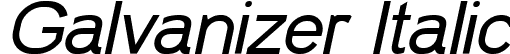 Galvanizer Italic font - Galvanizer-Italic.ttf