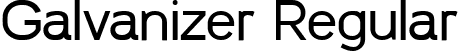 Galvanizer Regular font - Galvanizer-Regular.ttf