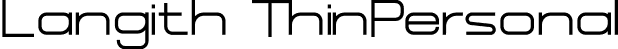 Langith ThinPersonal font - Langith-ThinPersonal.otf