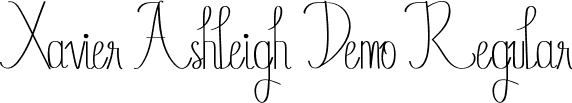 Xavier Ashleigh Demo Regular font - XavierAshleighDemoRegular.ttf