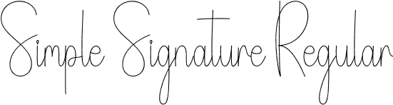 Simple Signature Regular font - Simple-Signature.otf