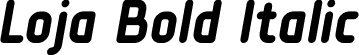 Loja Bold Italic font - Loja-BoldItalic.otf