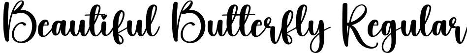 Beautiful Butterfly Regular font - Beautiful-Butterfly.otf